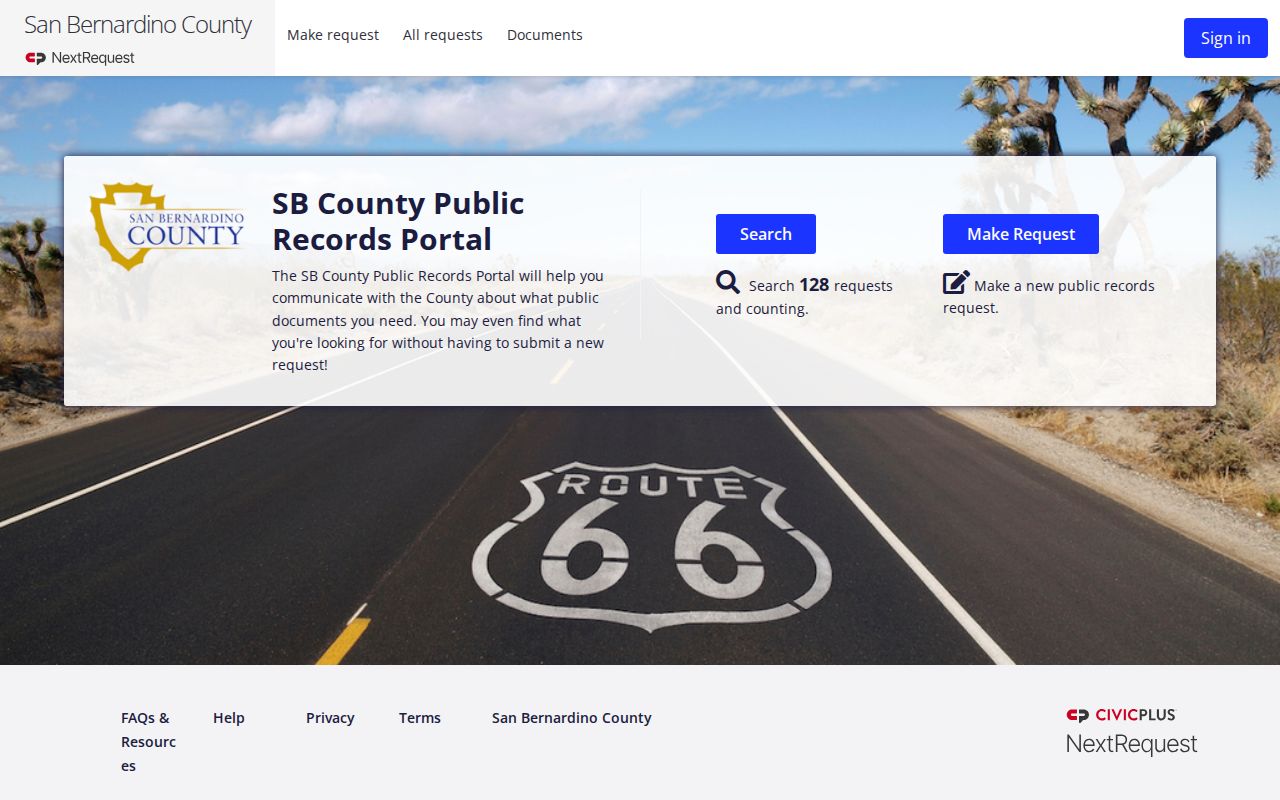 San Bernardino records county public request portal